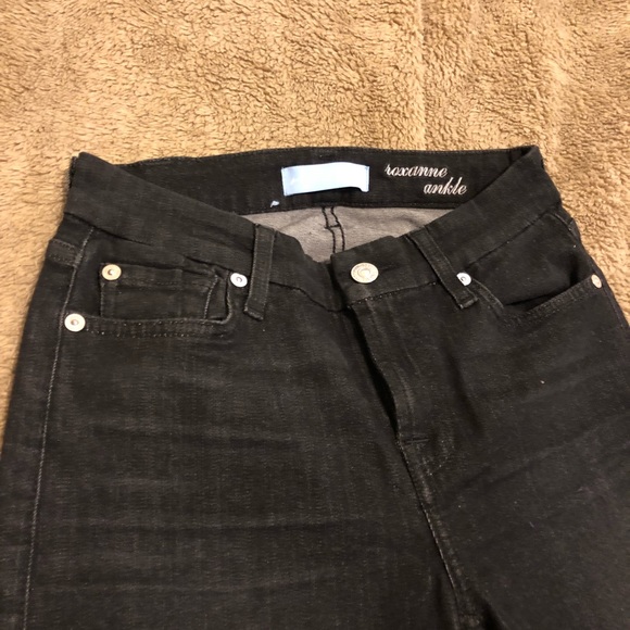 Black 7 For All Mankind Roxanne Ankle Jeans - Picture 3 of 7